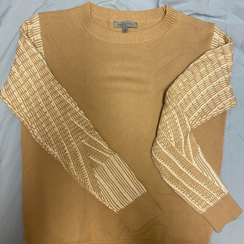Cable Stitch cream sweater